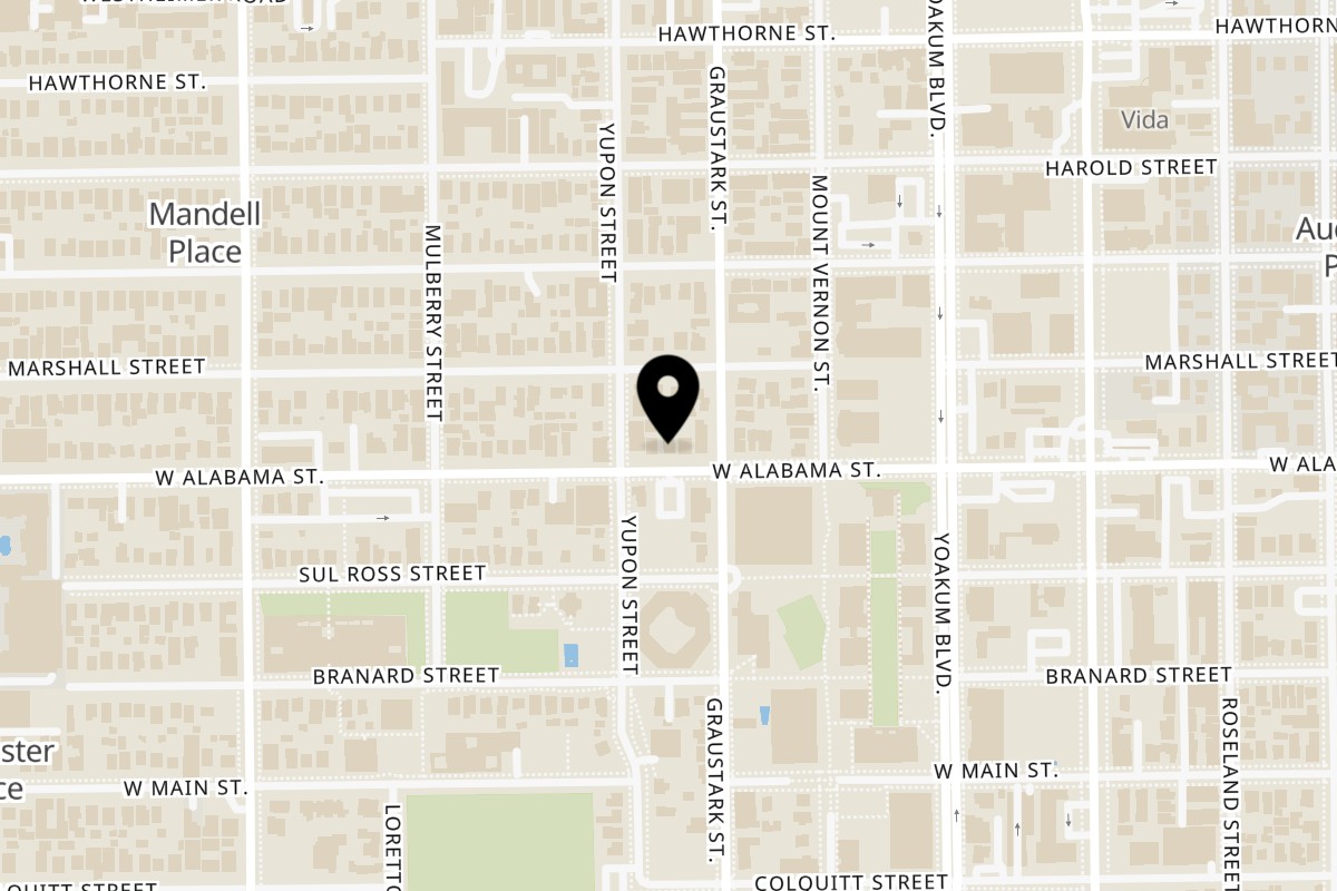Map showing the location of Southern Yankee Crafthouse on 1312 W Alabama St in Houston